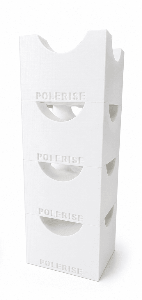 Stackable Cavaletti Blocks – Heavy Duty Pole Risers Dual-Channel Blocks (4 Pack) - PoleRise