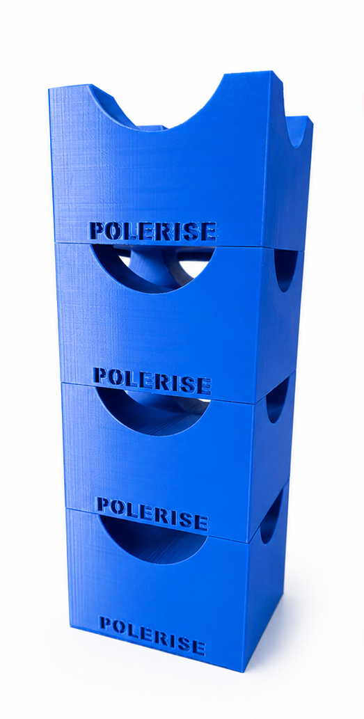 Stackable Cavaletti Blocks – Heavy Duty Pole Risers Dual-Channel Blocks (4 Pack)